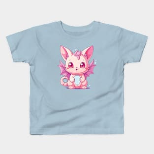 Kawaii Dragon Cat Kids T-Shirt